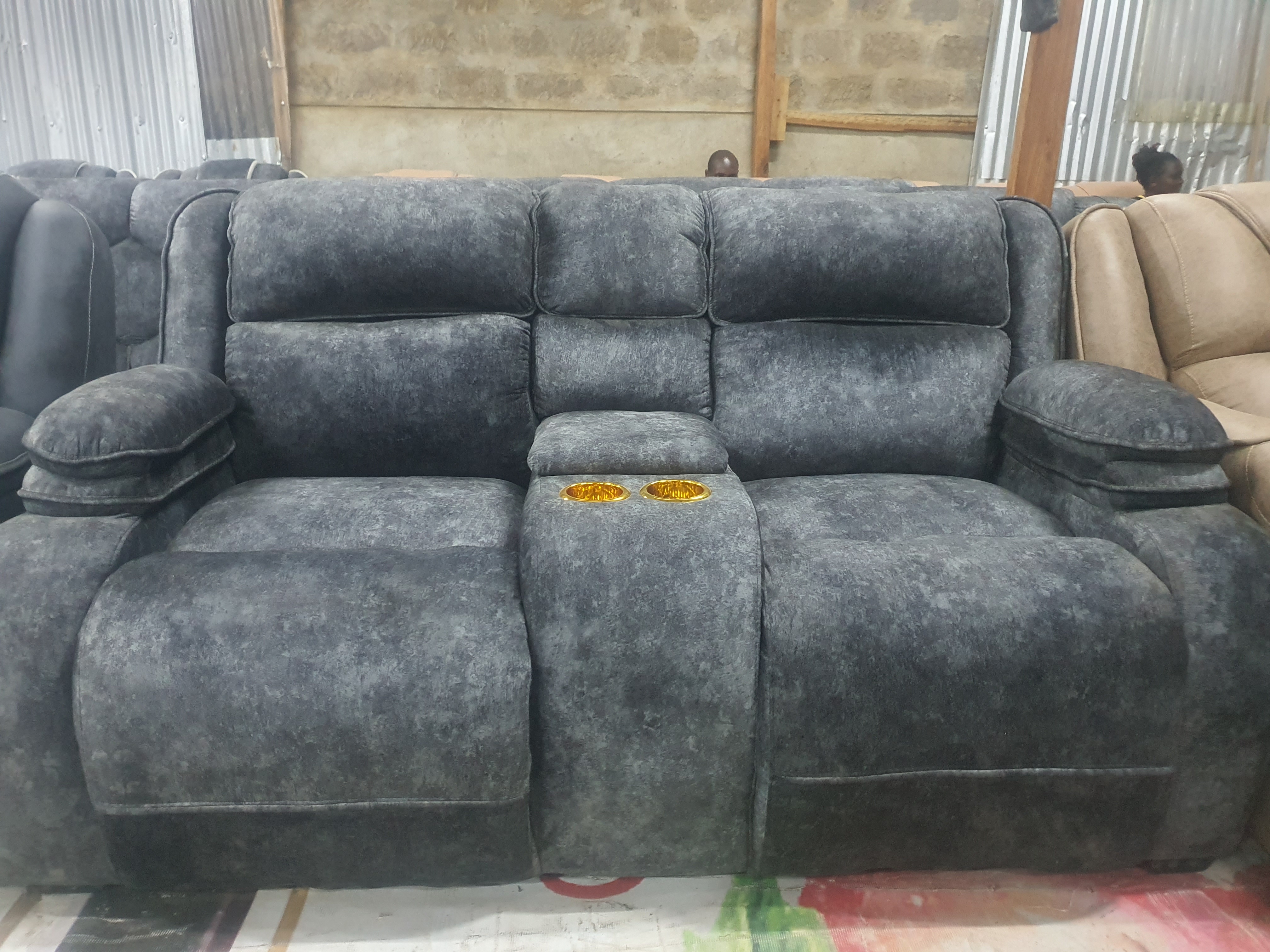Fabric Semi-Recliner thumbnail 2
